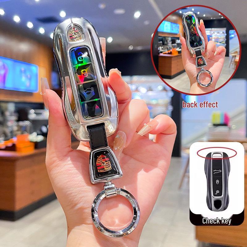 Compatible with Porsche Macan New Energy Key Case 2024/2025 Macan4 Jinchi EV Metal Shell