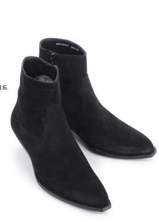 Men's European & American Chelsea Boots - Pointed Toe, Zipper, Denim, British-Style Martin Boots