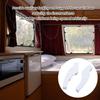 Window Latches 4-Piece Travel Trailer Window Lock Set, Curved Plastic Hook-Shaped Locking Accessories for Camping Window at Camping Stays and Parked