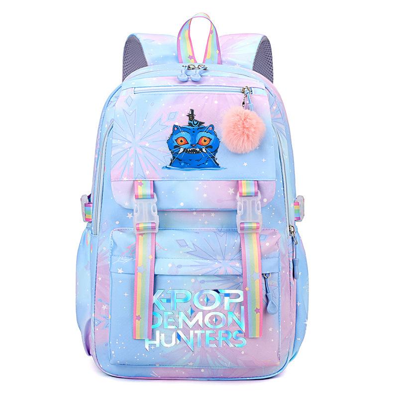 Printed student schoolbag cross-border college wind sweet small fresh rainbow backpack