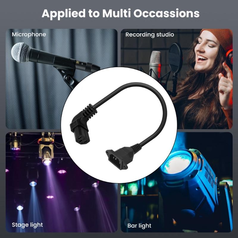 90 Grad C13 Buchse auf C14 Stecker mit Schraubloch-Adapter Verlängerungskabel IEC320 C14 auf C13 Winkelkabel Oben/Unten/Links/Rechts