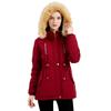 2024 Autumn/Winter Women's Thick Lambswool Cotton Jacket with Removable Hood and Fleece Lining