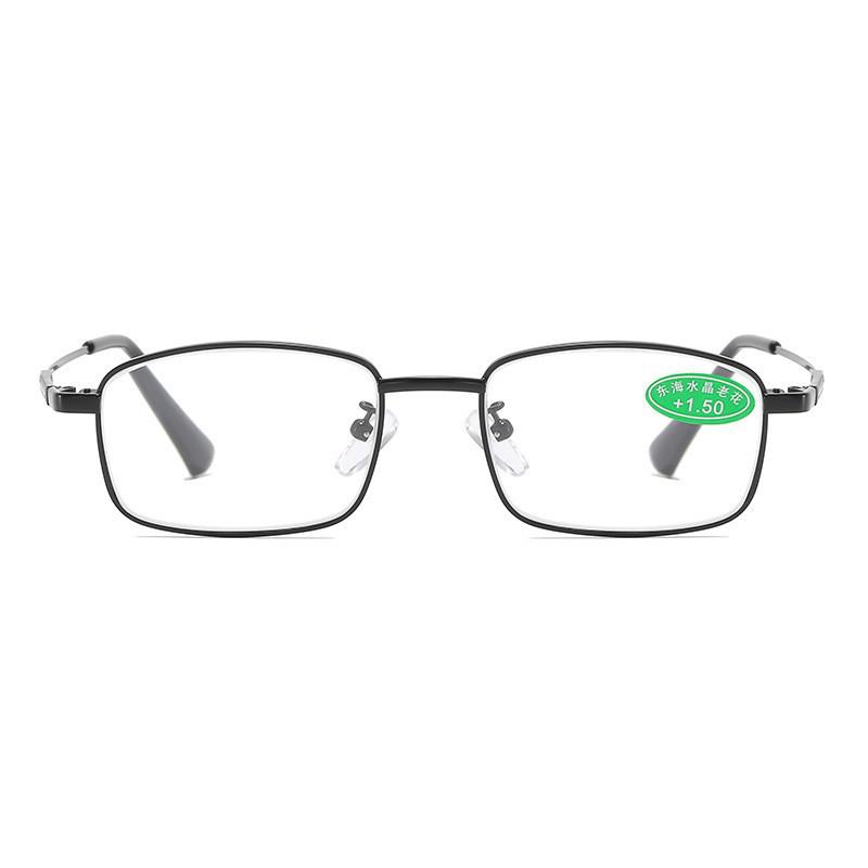 HD Anti-Scratch Memory Titanium Crystal Glasses: Comfortable Unisex Reading Glasses for Middle-Aged and Elderly
