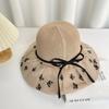 French-style flat-top straw hat for women, summer Korean versatile outdoor seaside beach hat, makes the face look smaller, sun protection sun hat