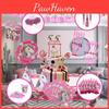 Enchanting Unicorn Kids Birthday Party Supplies Complete With Delightful Plates And Tablecloth