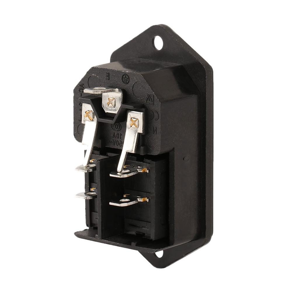 IEC320 C14 AC Power Cord Socket Outlet Receptacle with Rocker Switch 250V 10A