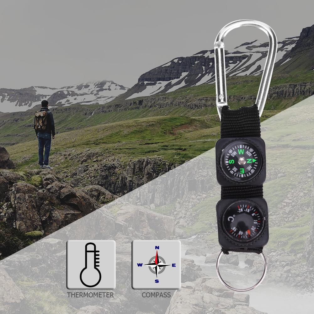 

3 in 1 Mini Survival Thermometer Multifunction Keychain Compass Thermometer Compass Thermometer Hanger for Mountaineering Hiking China Mainland