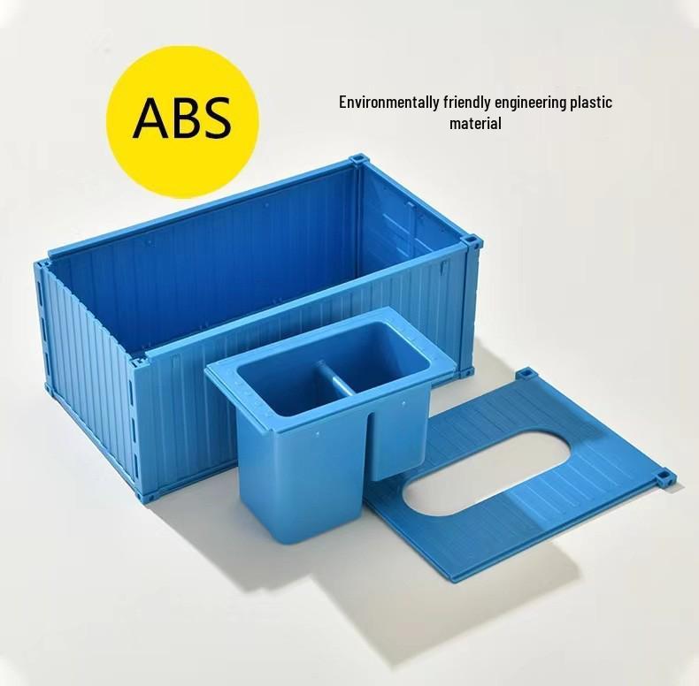 Tissue Dispenser Box Cargo Container Model - Creative Desktop Ornament