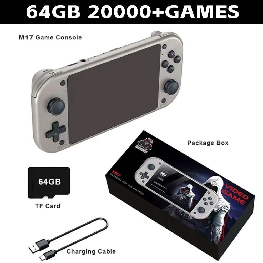 

Беспроводная ретро-аркадная игровая консоль M17 и PSP 4K HD, 4,3 портативная.