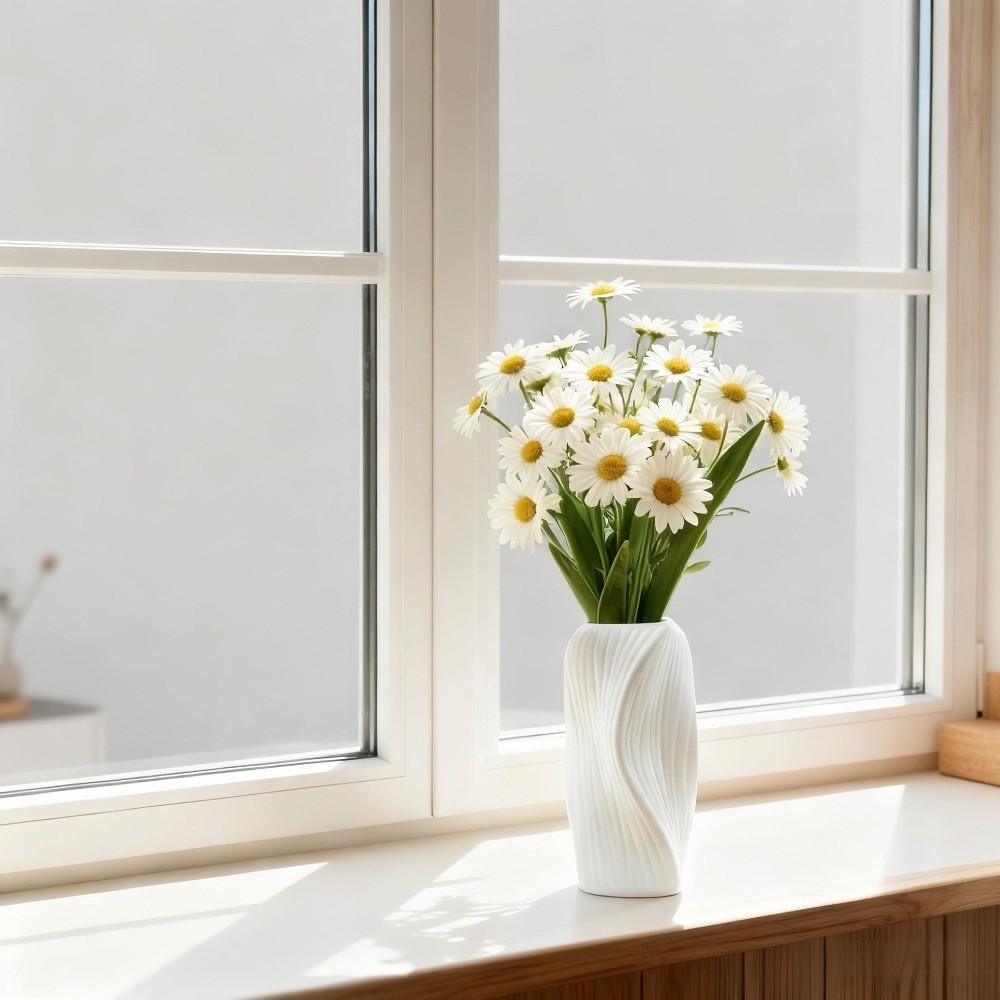 Twisted Design Flower Vase Home Decor Wave Pattern Hydroponic Bottle Nordic Style Plastic Irregular Vases Pots