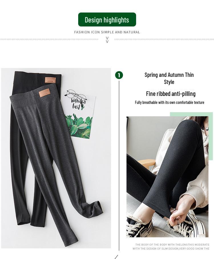 Plus Size Women's High Waist Fleece-Lined Lambswool Leggings for Autumn/Winter - Fits Up to 200 lbs