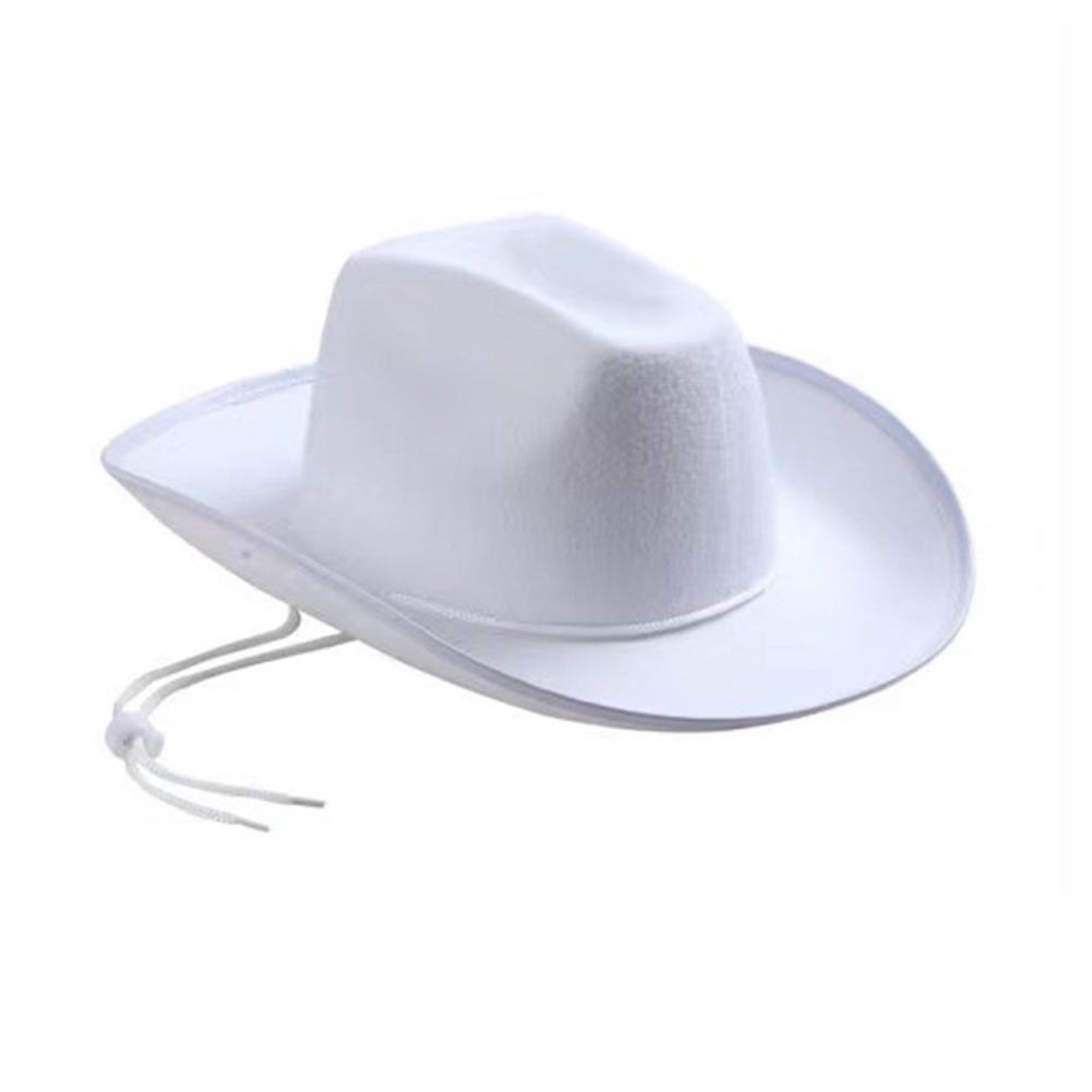 

Ковбойская шляпа в стиле вестерн для мужчин, женщин и детей, широкополая, искусственная кожа, летняя, широкополая, пляжная, дорожная, черная, белая, розовая белый