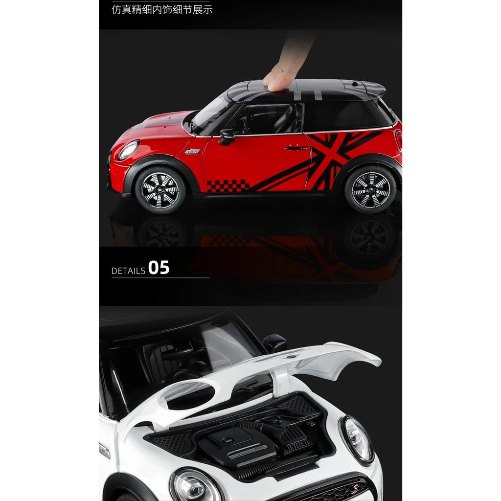 1/18 BMW Mini Cooper S Alloy Metal Diecast Model Car Home Trendy Ornaments & Computer Desktop Decoration High Simulation Vehicle