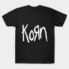 Men Black Print T-shirt Korn No-Cut Transfer Paper Print Cotton Tshirt