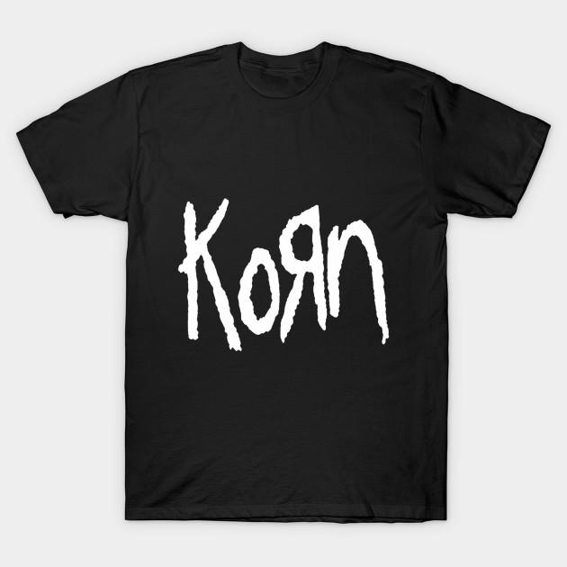 

Men Black Print T-shirt Korn No-Cut Transfer Paper Print Cotton Tshirt 3XL чорний