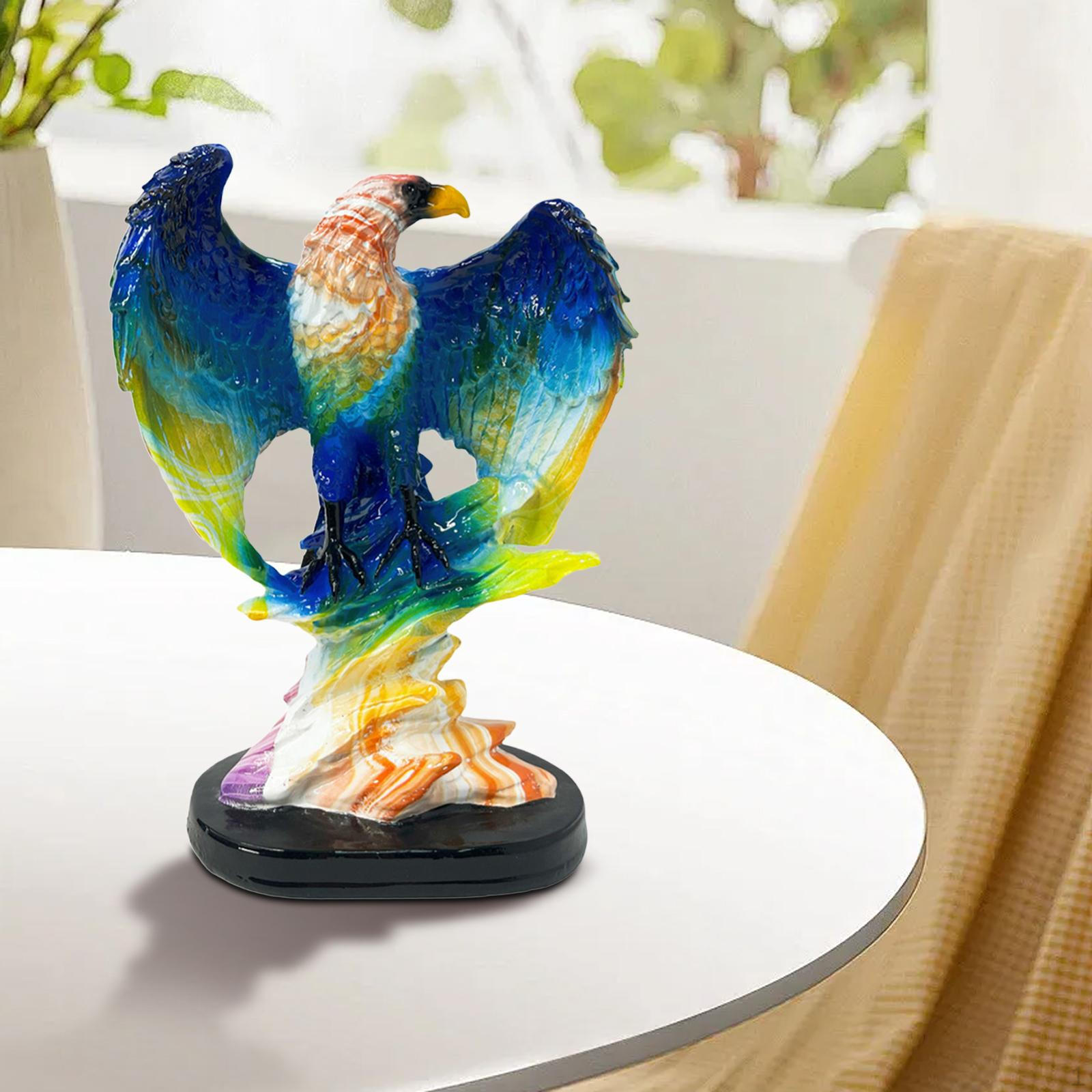 

Скульптуры орла из смолы, статуэтка животного, настольное украшение для стола, спальни синий