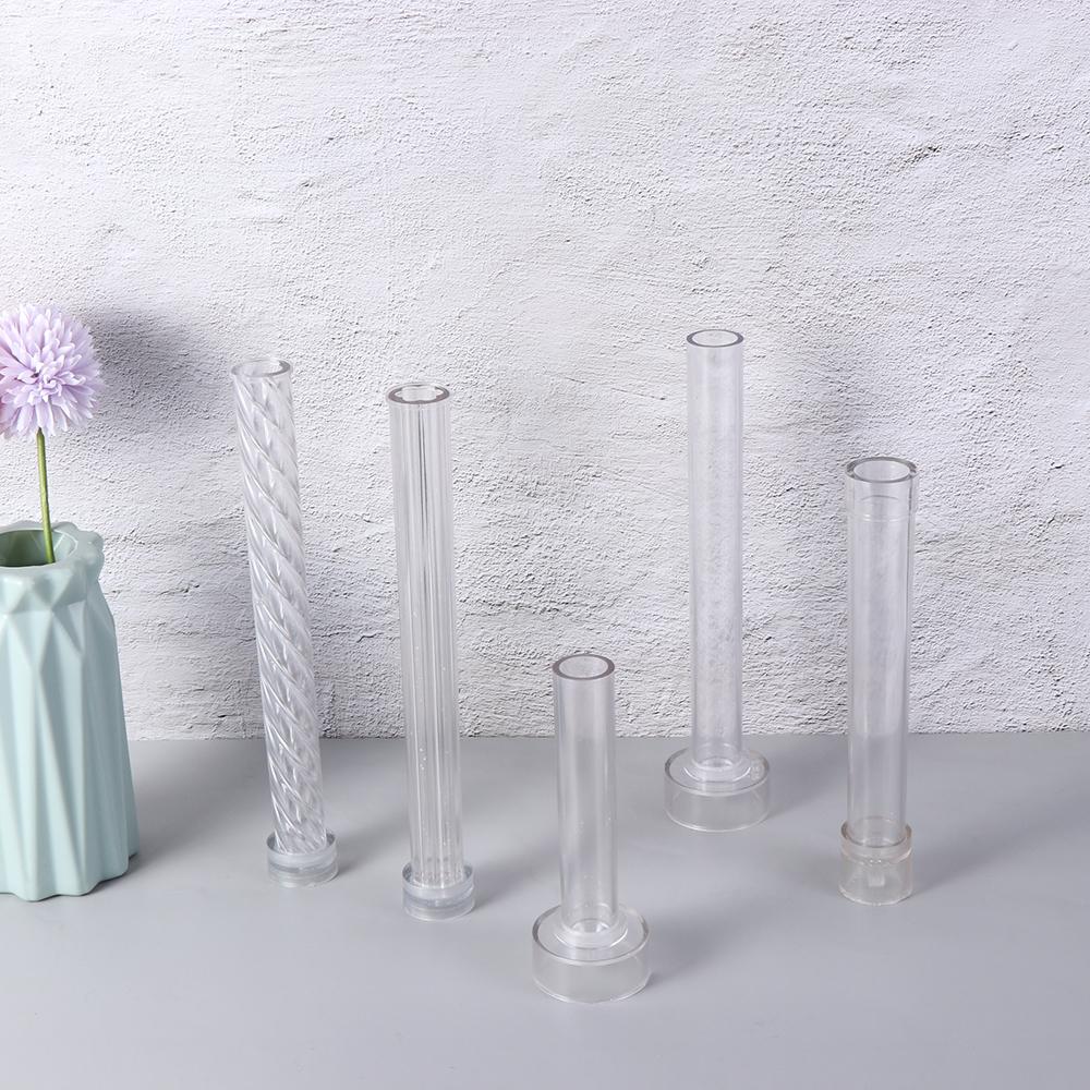 Church Party Clay Tools Plastic Match Large Cylinder Rib Long Pole Candle Mold Stripe Soap Making