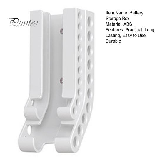 Battery Storage Box Organizer High Strength Large Capacity Easy Installation Wall Mounted Battery Storage Container