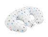 Twin Feeding Pillow + Removable Cover - Gray-blue Stars