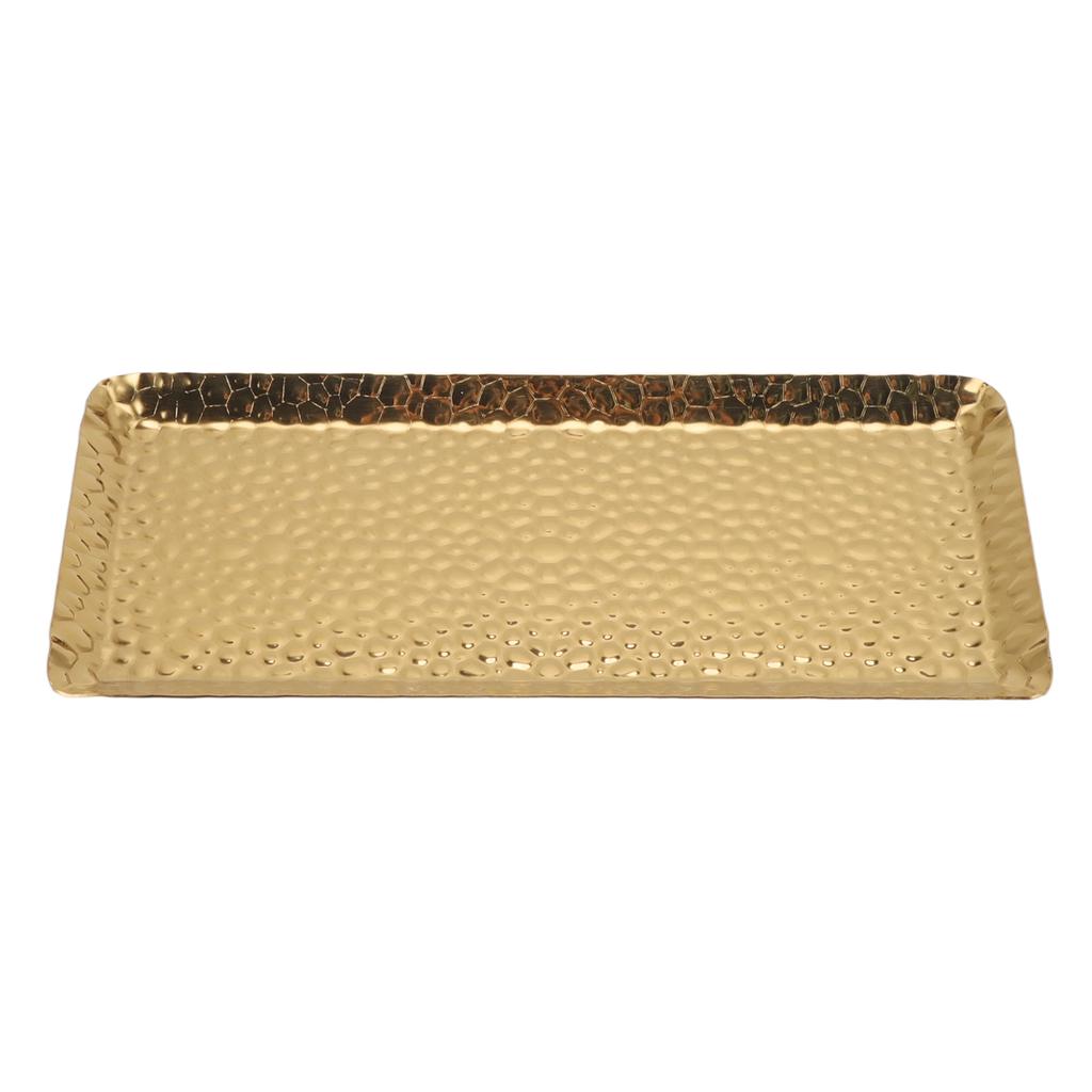 25x11cm Towel Hammered Trays Stainless Steel Multi Purpose Dishwasher Safe Dessert Tray Plate for Home Restaurant