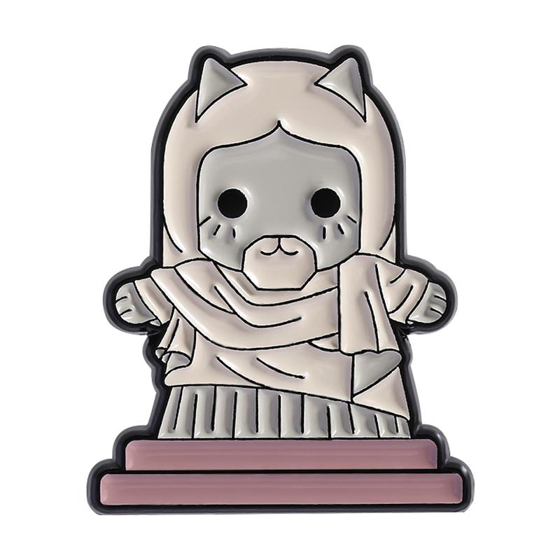 Cat Liberty Enamel Pins Custom Famous Buildings Brooches Lapel Badges Clothes Animal Jewelry Gift for Friends
