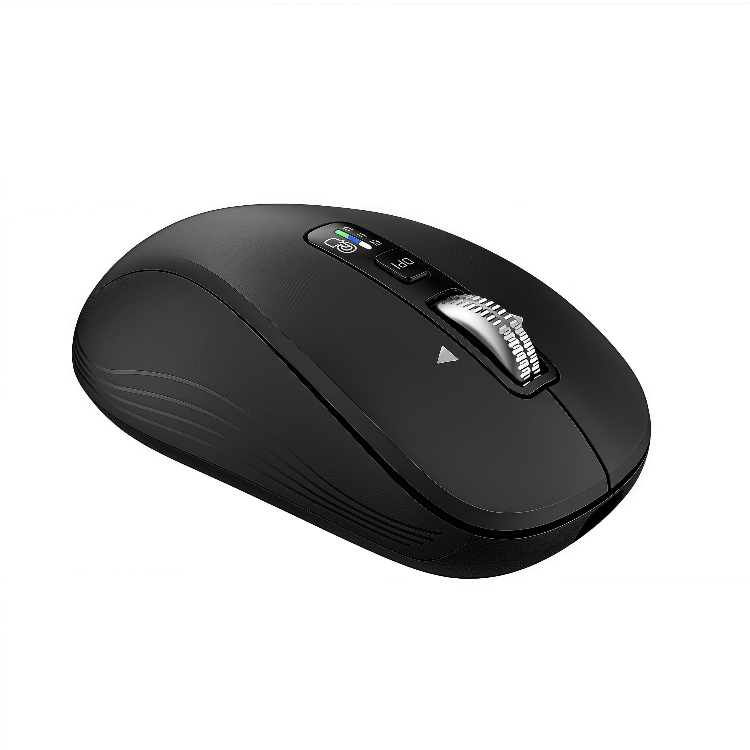 

Wireless Bluetooth Mouse, Multi-Device & OS Compatible, Easy Switching, 4-Way Scrolling, 4 DPI Levels, Ambidextrous, Quiet Click, Includes AA