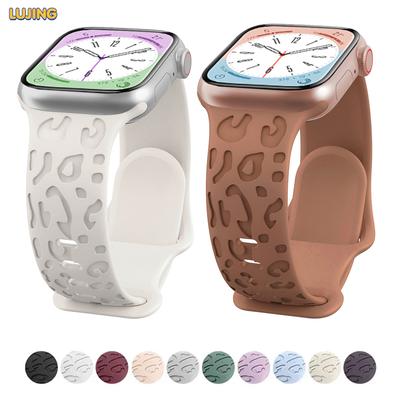 Silicone Strap For Apple Watch Band 45mm 44mm 42mm 41mm 40mm 49mm 38mm 40 Mm Engraved Correa Bracelet Iwatch Series Ultra 7 Se 3 6 8 5 4 3 2