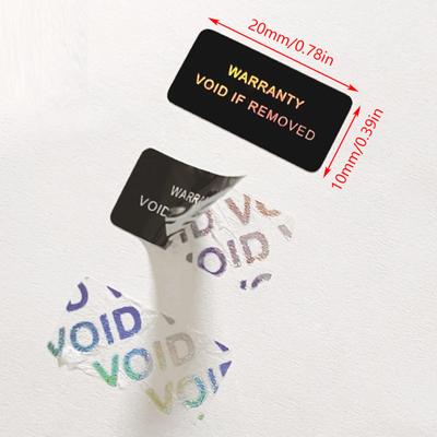 100Pcs  Security Seal Brittle Paper Tamper Proof Warranty Void Label StickersWarranty Protection Sticker Adhesive Label Guanante