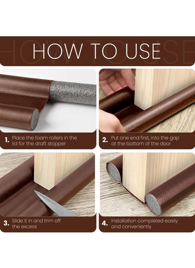 1PC Flexible Soundproof Under Door Draft Stopper Door Bottom Seal Strip Thicker Anti-Cold Gap Blocker Sealing Weather Strip
