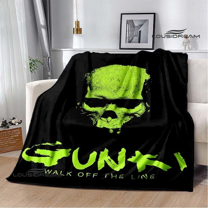

Gunki logo printed Blankets Fashion Warm Blanket Soft And Comfortable Blanket Home Travel Blankets BedLinings Birthday Gift 75x90cm