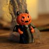 Pumpkin Ornament, 3D Pumpkin Shape Figure, Mini Resin Halloween Decoration for Desktop Micro-Landscapes Parties Window