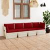 Day and Night - Day and Night 4-seater Garden Pallet Sofa with Fir Wood Cushions