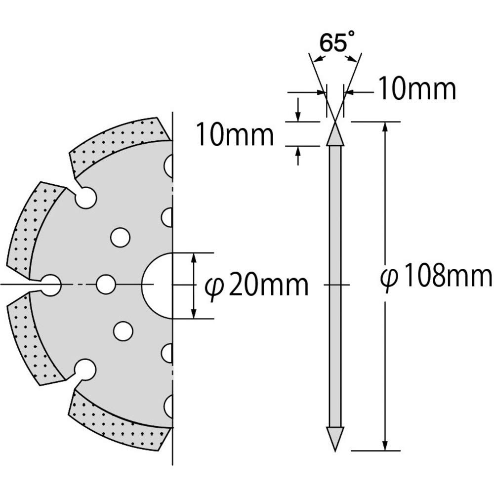 Lobtex Diamantový kotouč V řez (Kreveta) (Suchý typ) V-105