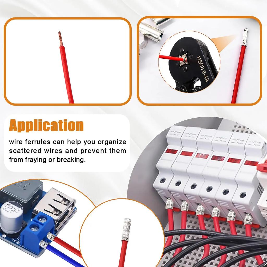 166/305 Pcs Wire Ferrules Kit 8 Sizes Silver Plated Copper Crimp Terminal Connector Insulated Cord End Sleeves Terminal