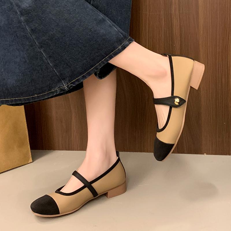 

Fashion Silver Block Heel Mary Jane Shoes Women s 2025 New Spring and Autumn French Vintage Shoes 36