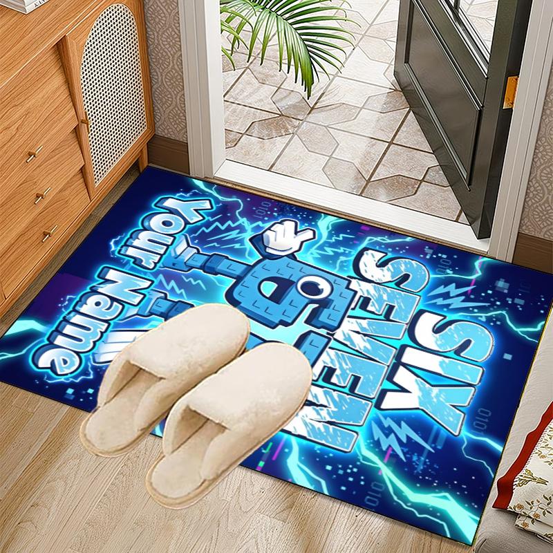 Custom Name Space Adventure Six Seven Rug Office Rug, Indoor Rug, Chair Rug, Living Rooms, Doormat Game Rug Home Decor Birthday Christmas Gifts