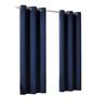 Solid Navy Blue Blackout Curtains Bedroom Living Room Modern Minimalist Style Rod Pocket Panel Set