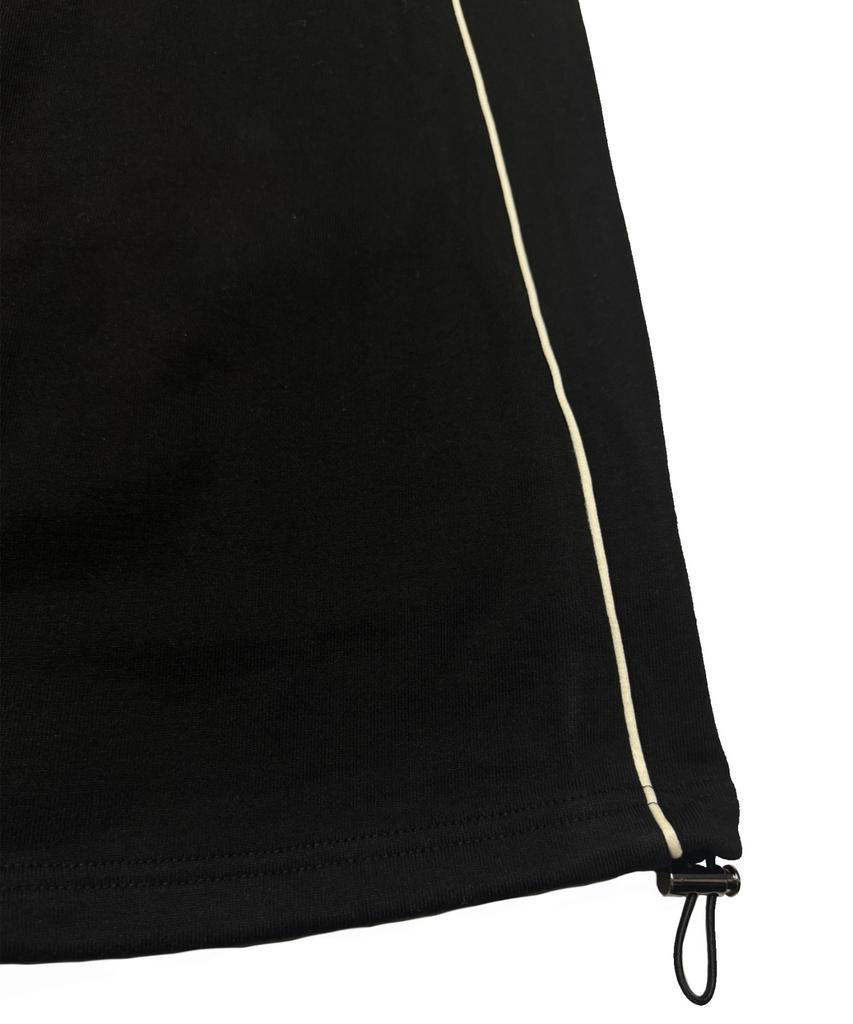Aseuteleuwoldeu Symbol Logo Two-Tuck Cotton Track Pants (Black)