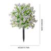 2Pcs 23.62 in Artificial Flower with Ground Stake Faux Flower Garden Stakes Easy Install for Porch Patio Balcony Planter Yard