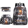 Capybara Animal Print 3Pcs Student Bookbag Set Shoulder Bag Pencil Case Children School Bag for Boys Girls Lightweight Daypack