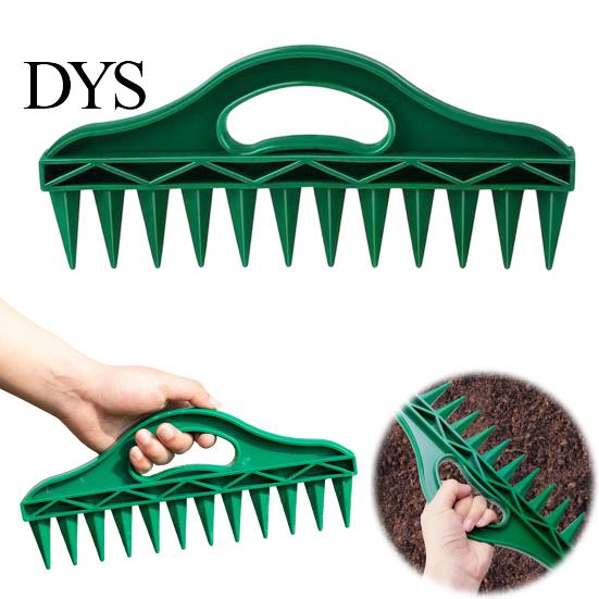 12 Hole Soil Puncher 12-Hole Row Seeder Tool with Ergonomic Handle for Precision Sowing & Digging, Manual Garden Spring Tilling Equipment Spacer