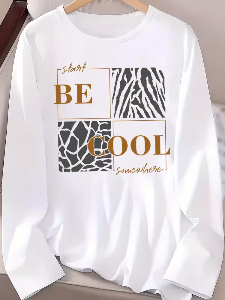 

(Asian Size) watercolor sweet 90s Women T Shirt Tee Lady Printed Female Clothing Casual Fashion Top Long Sleeve Graphic T-shirts S