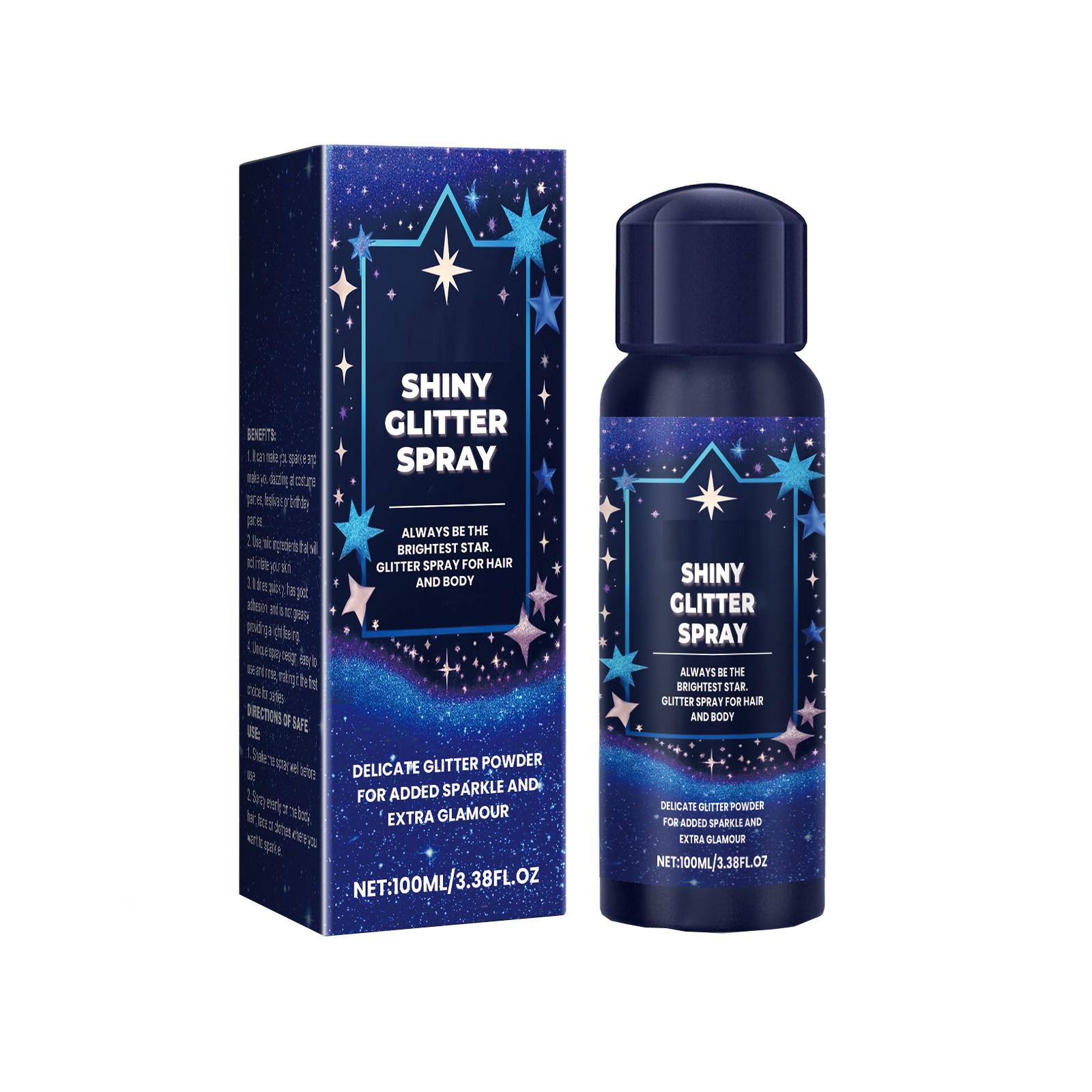 

Спрей-блеск для тела Спрей для тела для волос Спрей для мелирования Танцевальная вечеринка Праздник 100 мл One Size