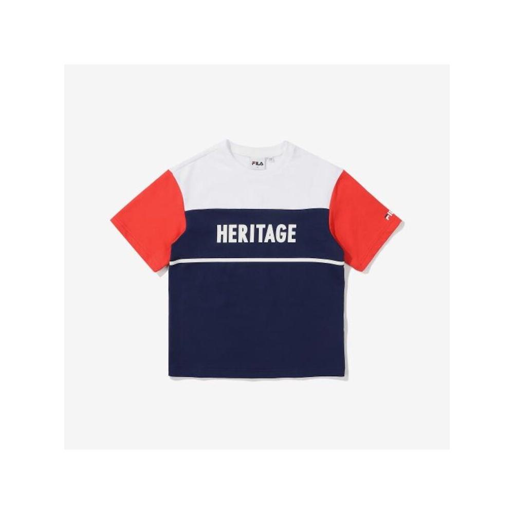 

[fila Kids] Kids HeriTage Color ShorT Sleeve T shirT Fk2rse2113x Nay q0zFk2rse2113xNay NAVY/110