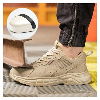 Męskie codzienne letnie osłony na palce ze stali buty robocze ochronne buty pracownika fabryki buty ochronne oddychające bezpieczne trampki ochrona obuwia