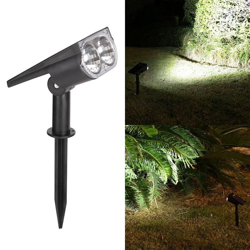 2/7 LED Solar Outdoor Spotlights,150° Adjustable Wall Lamp, Waterproof Lawn Lights for Garden Patio Yard Backyard Camping Decor