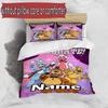 3pcs Duvet Cover Set (1*Duvet Cover + 2*Pillowcase, Without Core), Custom Name Five Nights At Freddy's Pattern Bedding Set, Home Bedroom Decor Gift