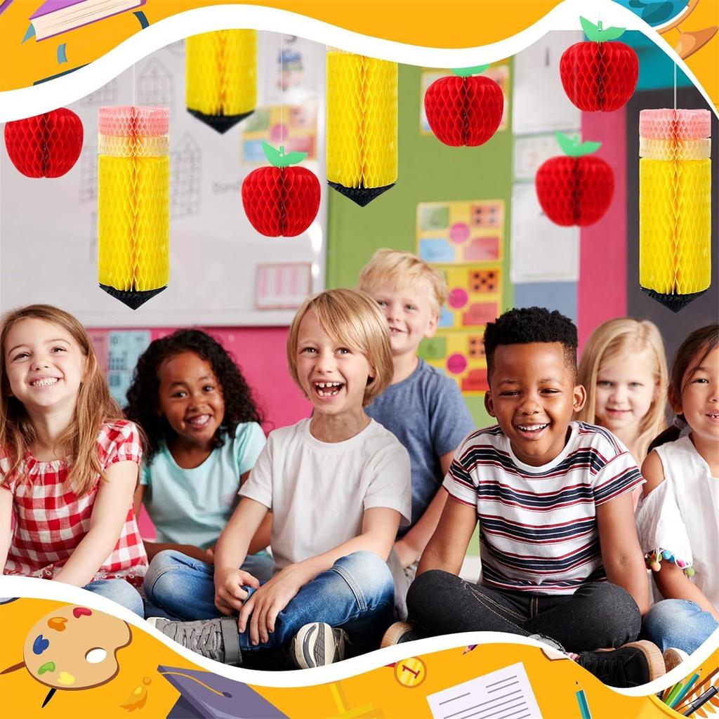 12Pcs Vibrant Paper Garland Decoration Beautiful Paper Garland Set Hangings Decoration for School Welcome Party