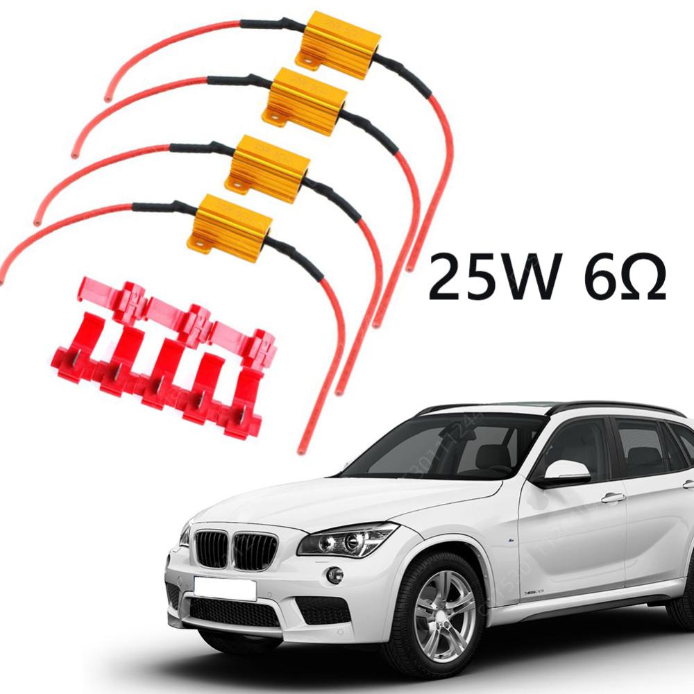 2Pcs Car LED Canbus Decoder 25W 25Ohm Load Resistors for Automobile Turn Signal Lantern License Plate Lamp Resistors Resistance