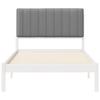 Bed Frame with Upholstered Headboard Light Grey 100 x 200 cm
